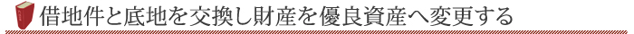 借地件と底地を交換し財産を優良資産へ変更する